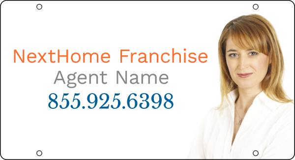 NextHome Agent Photo Sign Rider, 12"h x 22"w, PVC