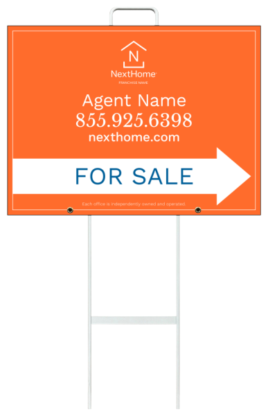 Grab And Go Agent For Sale Sign Panel Unit, 18"H X 24"W, 4mm Corrugated