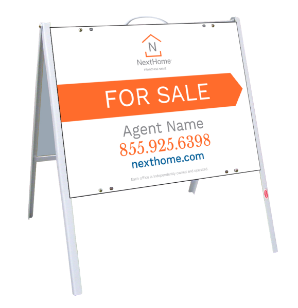 A-Frame And Agent For Sale Sign Panel Unit, 18"H X 24"W, .090 Poly