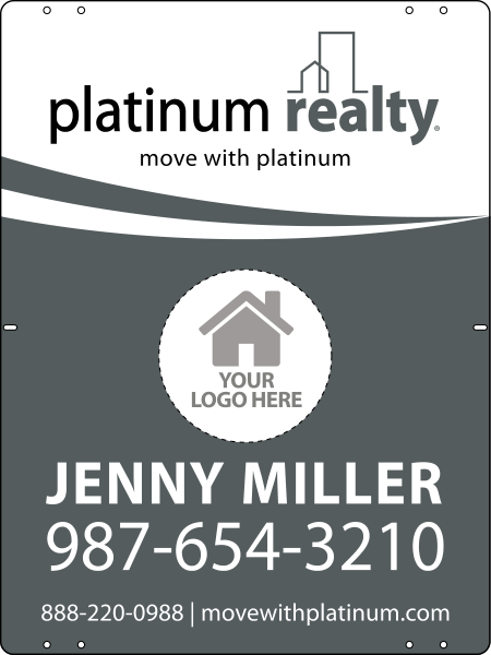 Reflective Team Logo Sign Panel, 24"H X 18"W, Steel