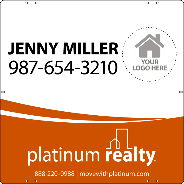 Reflective Team Logo Sign Panel, 24"H X 24"W, Steel