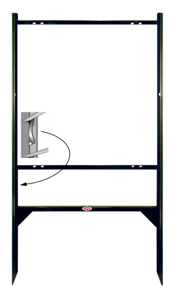 Platinum Realty Real Estate Angle Iron Sign Frame with One Rider Insert, 24"h x 24"w - Black