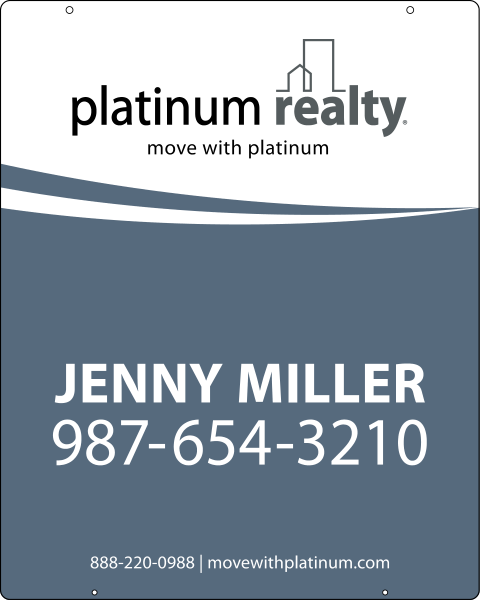 Agent Hanging Sign Panel, 30"H X 24"W