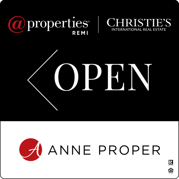 @properties Replacement Open w/ Logo Sign Panel, 20"h x 20", 3MM Aluminum Composite
