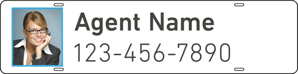 Agent Photo Sign Rider, 6"H X 24"W, 3mm Aluminum Composite