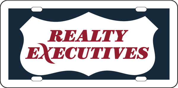 Realty Executives Custom License Plate Panel, 24 ga. Steel, 6"h x 12"w