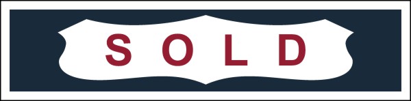 Realty Executives real estate Sold sign rider, 24 GA steel 6"h x 24"w