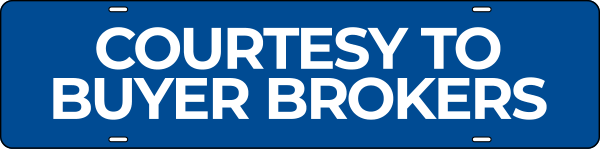 Real Estate One Courtesy to Buyer Brokers Sign Rider, 6"h x 24"w, .040 Aluminum