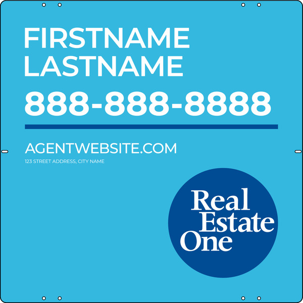 Agent Name Sign Panel, 24"H X 24"W, Steel