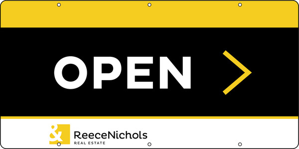 ReeceNichols Open Sign Panel, 24ga steel 12"h x 24"w