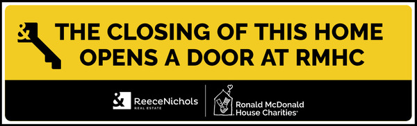 ReeceNichols Ronald McDonald House Charities Sign Rider, 6"h x 18"w, Poly