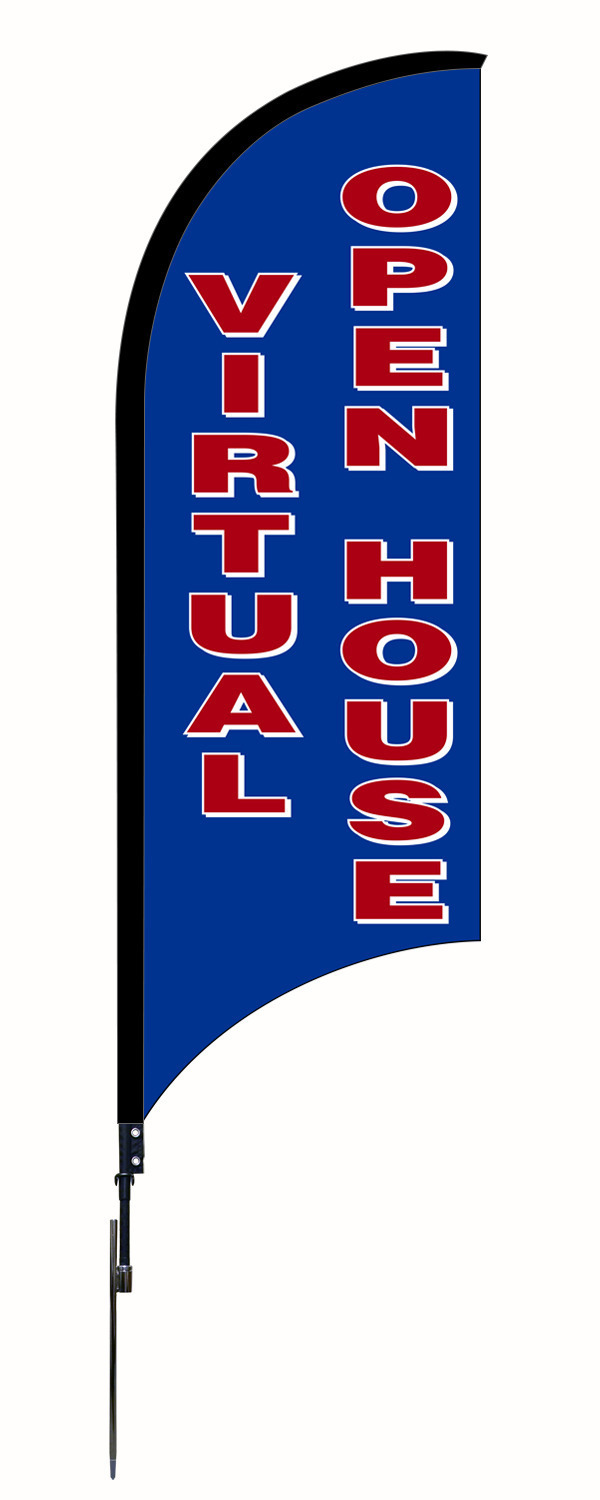 Independent Virtual Open House Feather Flag and Pole, 9-Foot