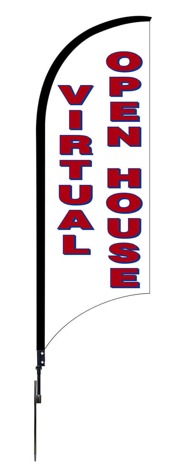 Independent Virtual Open House Feather Flag and Pole, 9-Foot