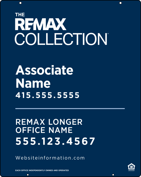 Collection Associate Name Hanging Sign Panel,  30"H X 24"W, Steel