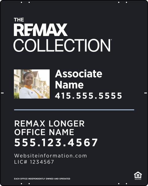 Collection Associate Name W/ Photo & License Number Sign Panel, 30"H X 24"W, Steel