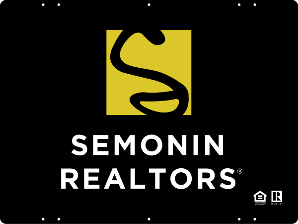Semonin Realtors Office Sign Panel, 18"h x 24"w, Steel