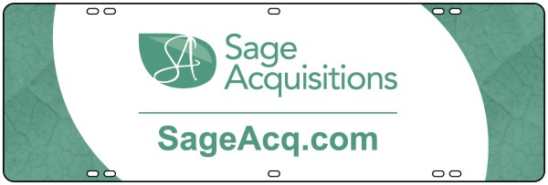 Independent Sage Acquisitions Sign Rider, 24 GA Steel 8"h x 24"w