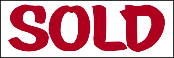 Independent real estate sold vinyl decal, 5"h x 15"w