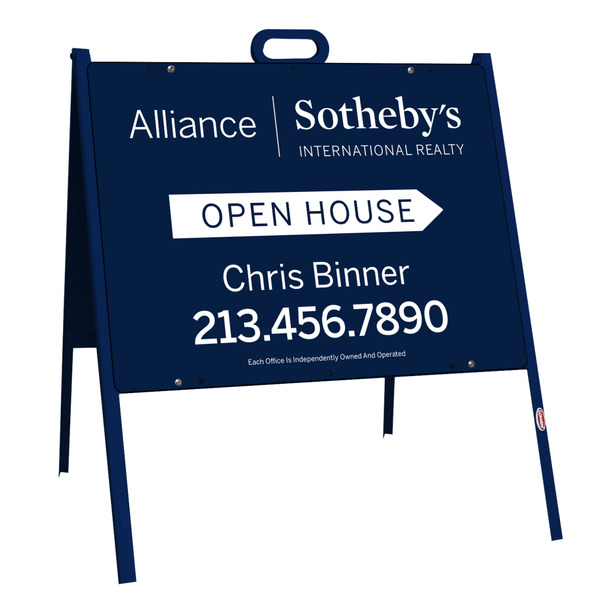 Directional A-Frame And Agent W/ Phone Sign Panel, 18"H X 24"W, 24 GA Steel