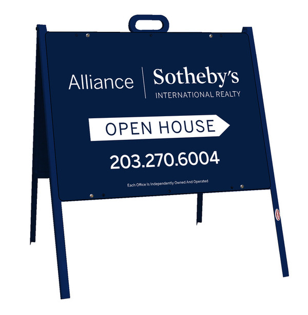 Real Estate Open House A-Frame Sign And Panel Unit, 24 GA Steel 18"H X 24"W