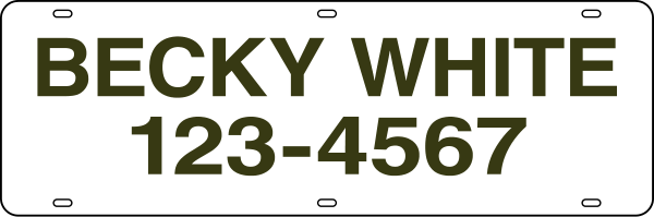 / Realtree Agent Name Sign Rider, 6H"X18w", Steel