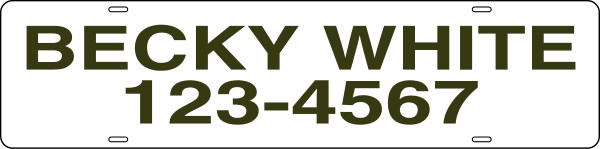 / Realtree Agent Name Sign Rider, 6H"X24w", Steel