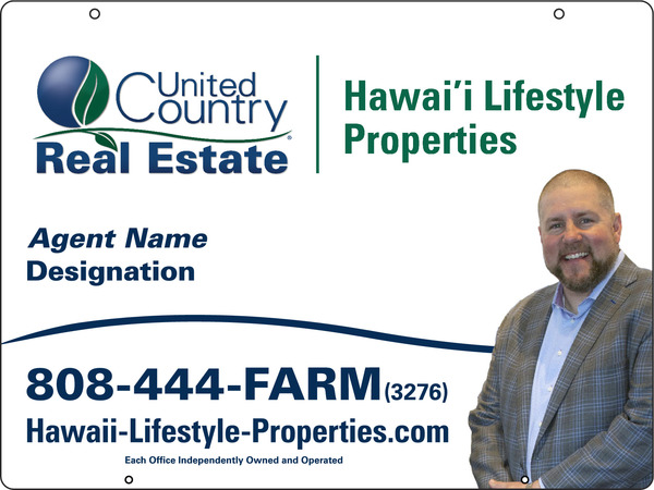 United Country Real Estate Hanging Photo Sign Panel, 18"h x 24"w, Steel