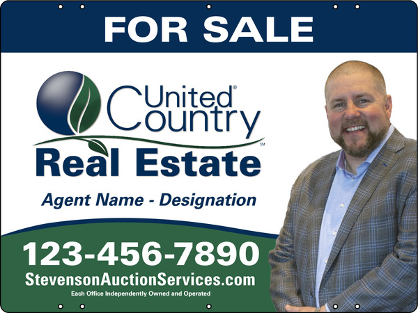 United Country Real Estate Photo Sign Panel, 18"h x 24"w, Steel