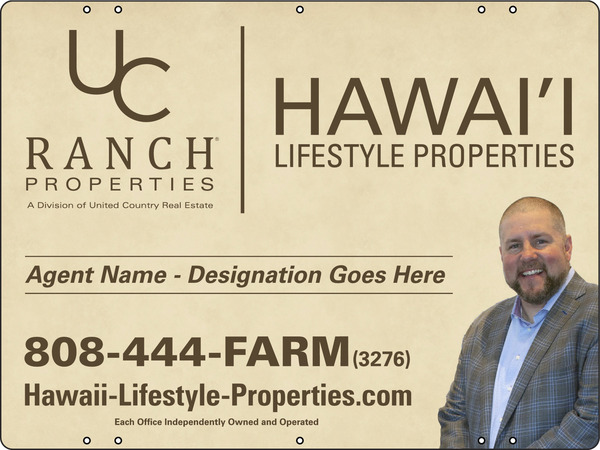 United Country Real Estate Photo Sign Panel, 18"h x 24"w, Steel