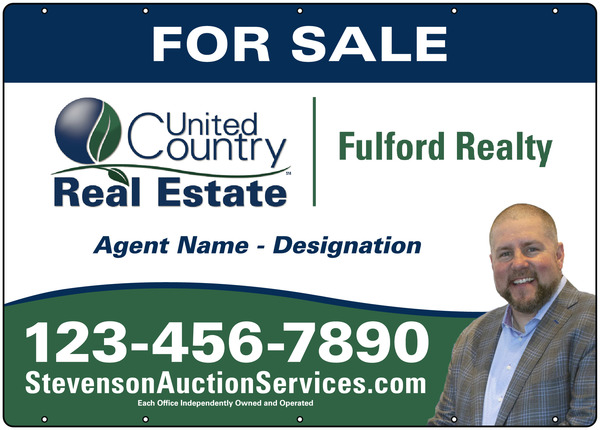 United Country Real Estate Photo Sign Panel, 20"h x 28"w, Steel