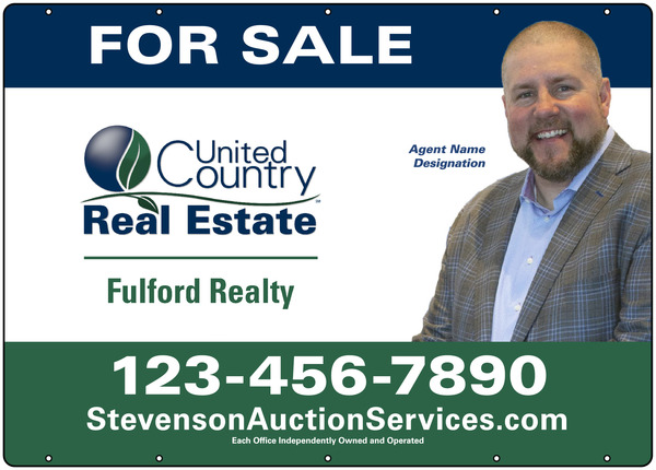 United Country Real Estate Photo Sign Panel, 20"h x 28"w, Steel