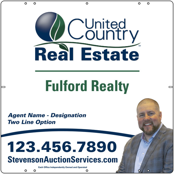 United Country Real Estate Photo Sign Panel, 24"h x 24"w, Steel