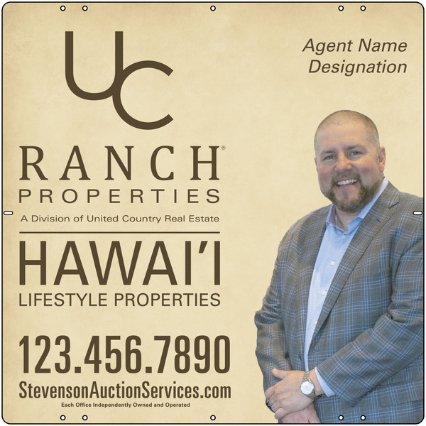 United Country Real Estate Photo Sign Panel, 24"h x 24"w, Steel