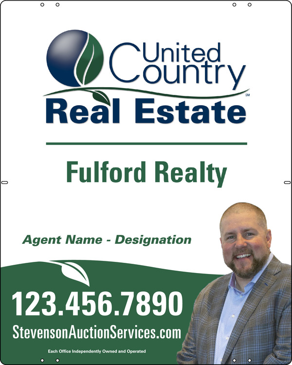 United Country Real Estate Photo Sign Panel, 30"h x 24"w, Steel