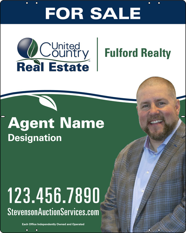 United Country Real Estate Photo Sign Panel, 30"h x 24"w, Steel