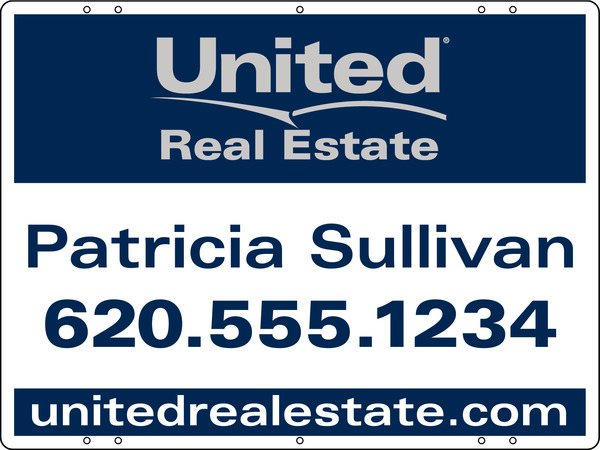 Real Estate Sign Panel, Steel 18"H X 24"W