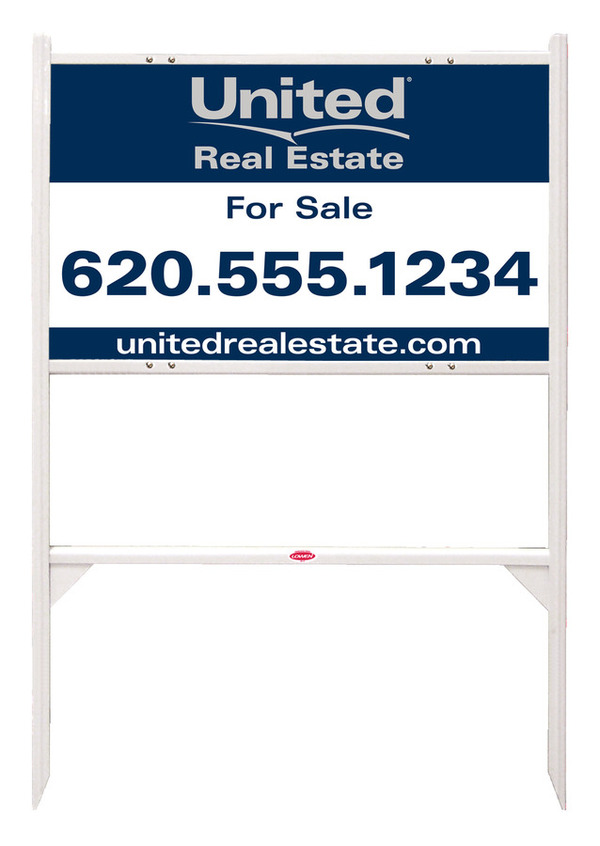 Angle Iron Frame And Office For Sale Sign Panel Unit, 18"H X 30"W, Steel