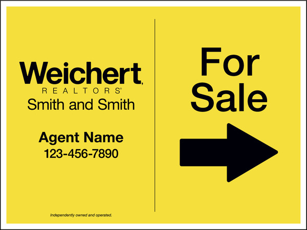 Agent For Sale Sign Panel, 18"H X 24"W, 4mm