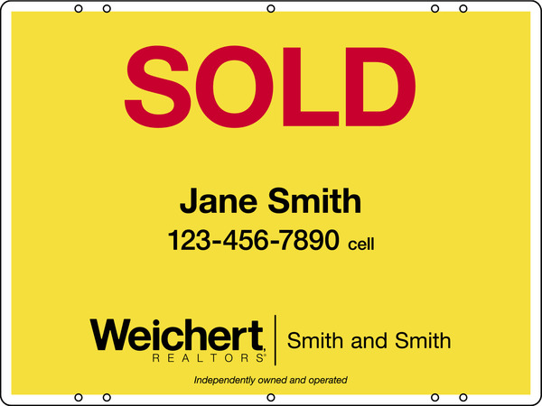 Agent Sign Panel, 18"H X 24"W, Steel