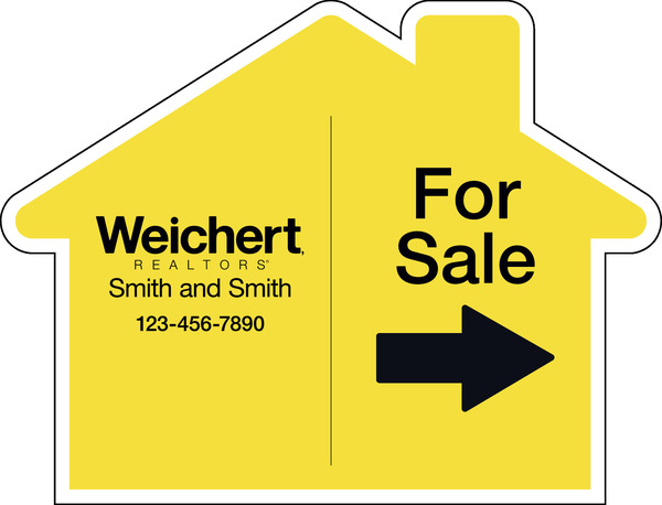For Sale House Shape Sign Panel, 18"H X 24"W, 4mm