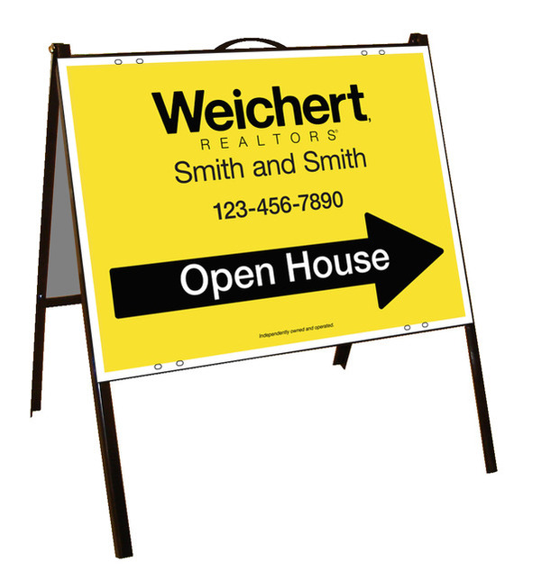 Open House A-Frame And Sign Panel Unit, 18"H X 24"W