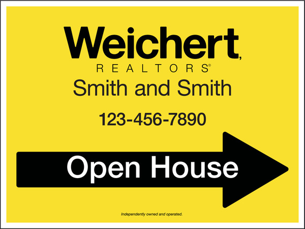 Open House Sign Panel, 4mm Corrugated, 18"H X 24"W