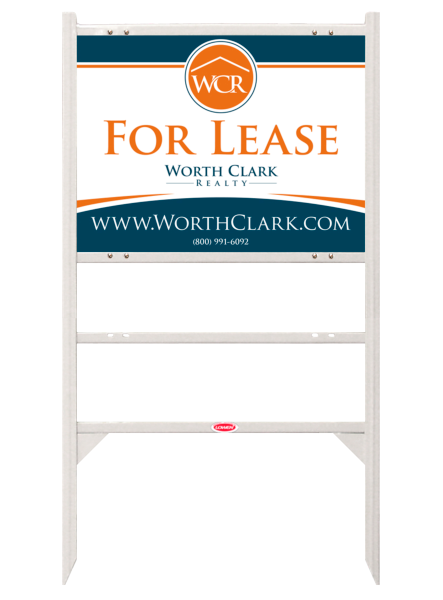 Angle Iron Frame W/ 1 Rider Insert And Reflective Office Sign Panel Unit, 18"H X 24"W, Steel