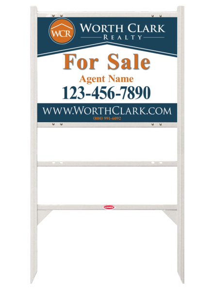 Angle Iron Frame W/ 1 Rider Insert And Reflective Agent Sign Panel Unit, 18"H X 24"W, Steel