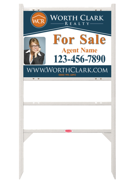 Angle Iron Frame W/ 1 Rider Inserts And Photo Sign Panel Unit, 18"H X 24"W, Steel