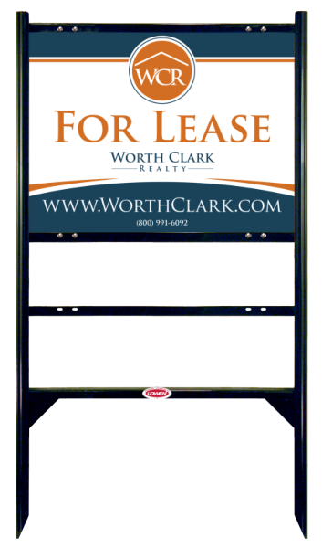 Angle Iron Frame W/ 1 Rider Insert And Reflective Office Sign Panel Unit, 18"H X 24"W, Steel