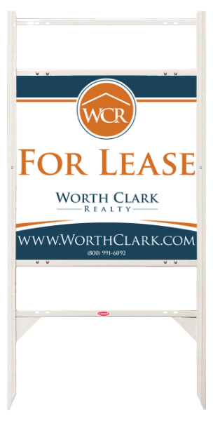 Angle Iron Frame W/ 2 Rider Inserts And Reflective Office Sign Panel Unit, 24"H X 24"W, Steel