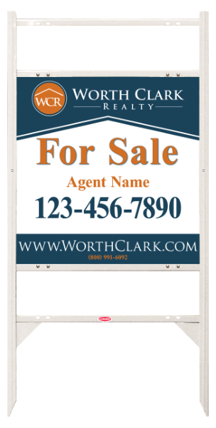 Angle Iron Frame W/ 2 Rider Inserts And Agent Sign Panel Unit, 24"H X 24"W, Steel