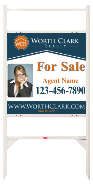 Angle Iron Frame W/ 2 Rider Inserts And Reflective Photo Sign Panel Unit, 24"H X 24"W, Steel