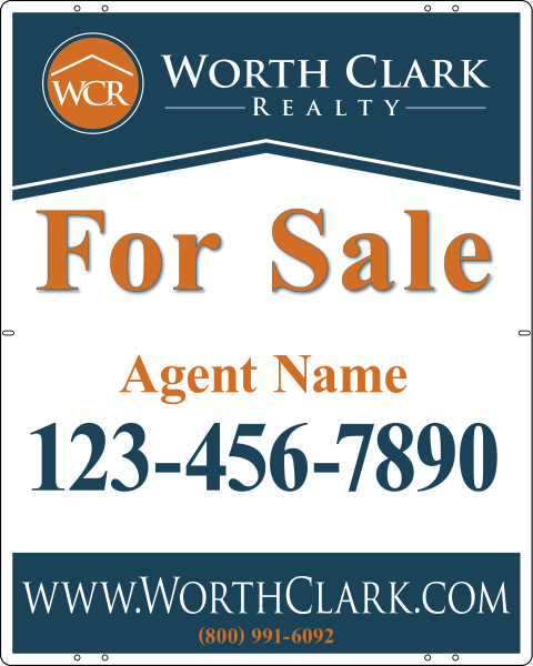 Reflective Agent Sign Panel, 30"H X 24"W, Steel